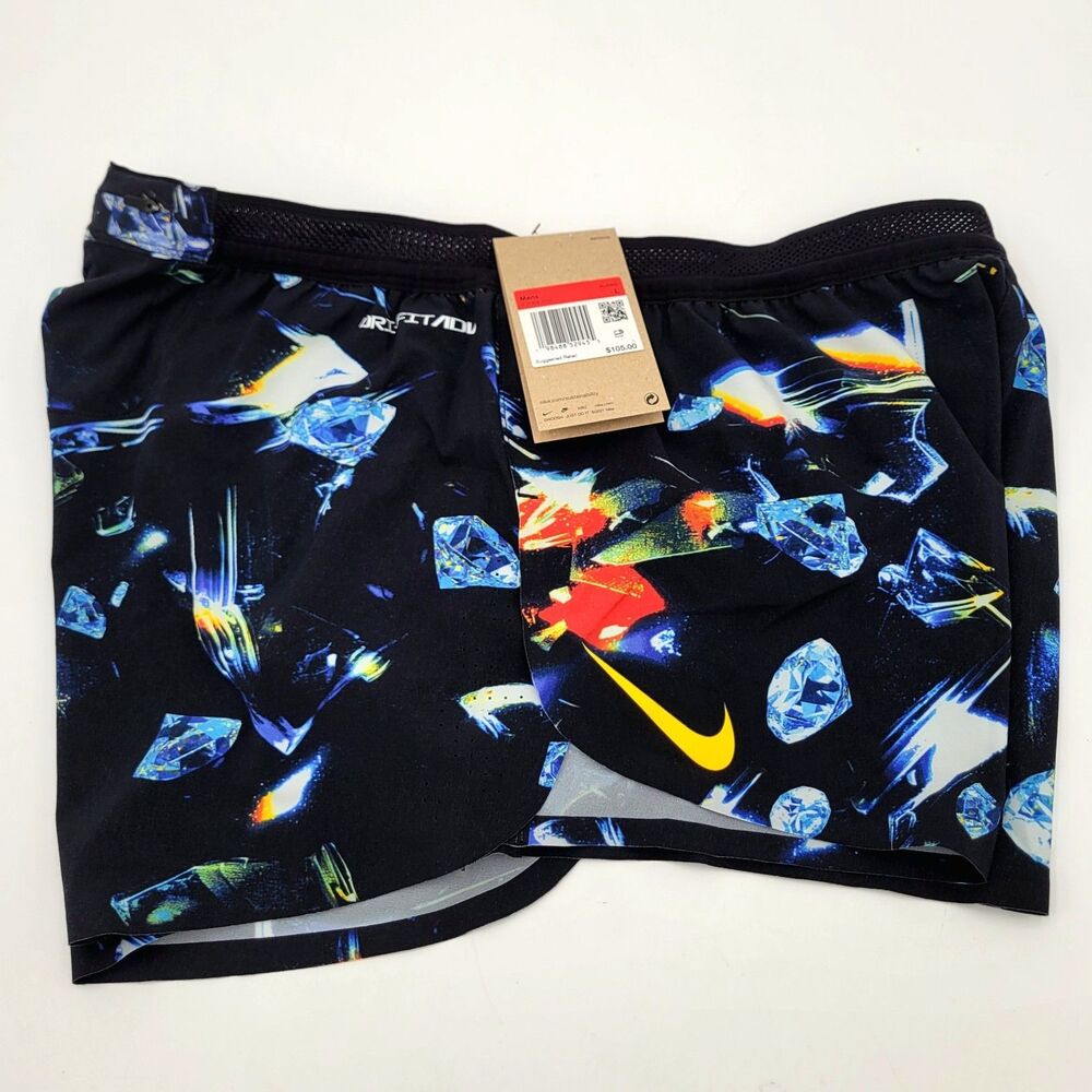 Nike AeroSwift Glam Dri-FIT ADV 2” Lined Running Shorts Men's L IF2068-010 NWT